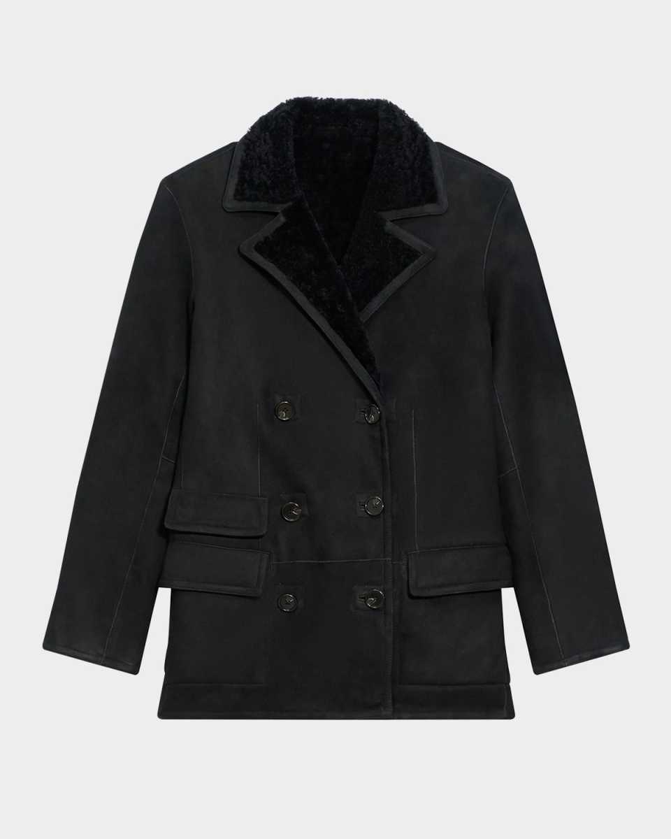 Shearling Peacoat Blazer